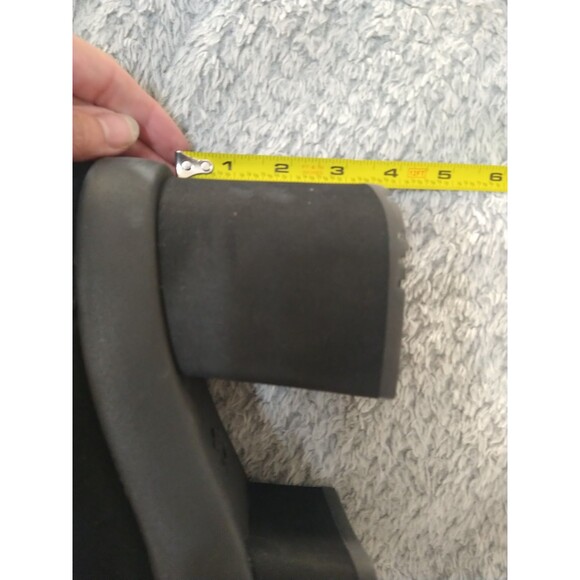 Ugh Suede Leather Heeled Platform Boots Black Size 9 Y2K Grunge Goth - Picture 7 of 10